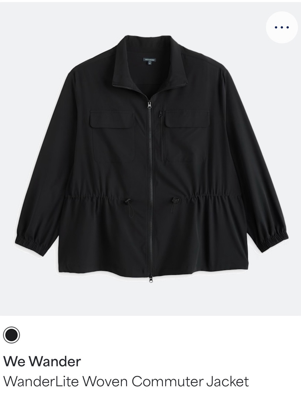 Wander Women’s Black Full/Double-Zip Drawcord Jacket